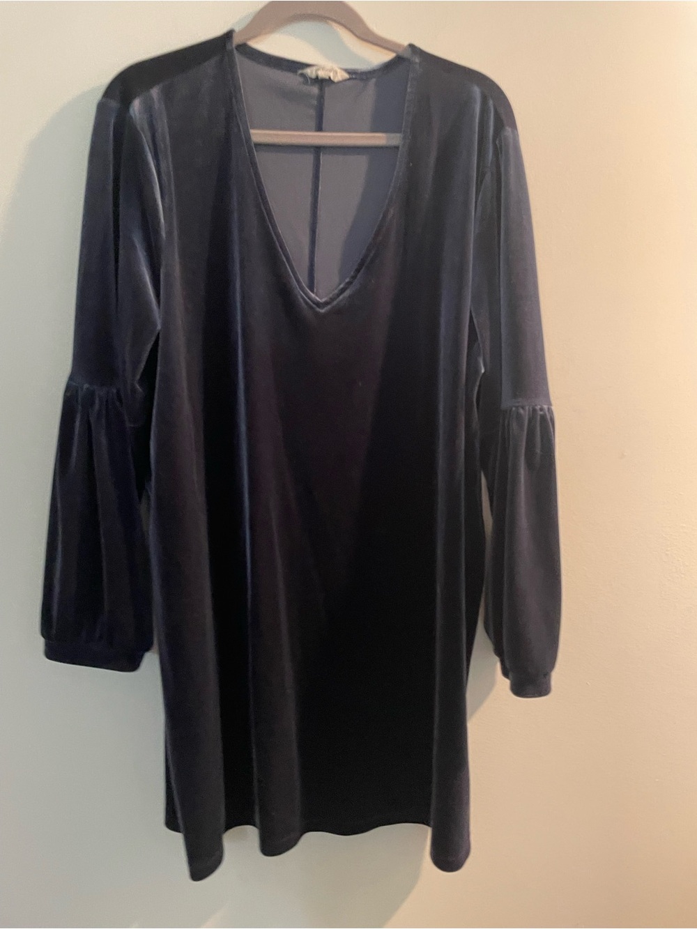Madewell stretched velvet mini dress 2x